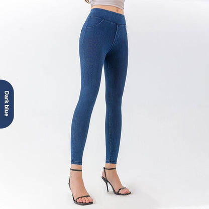 European And American New High Waist Yoga Jeans For Women