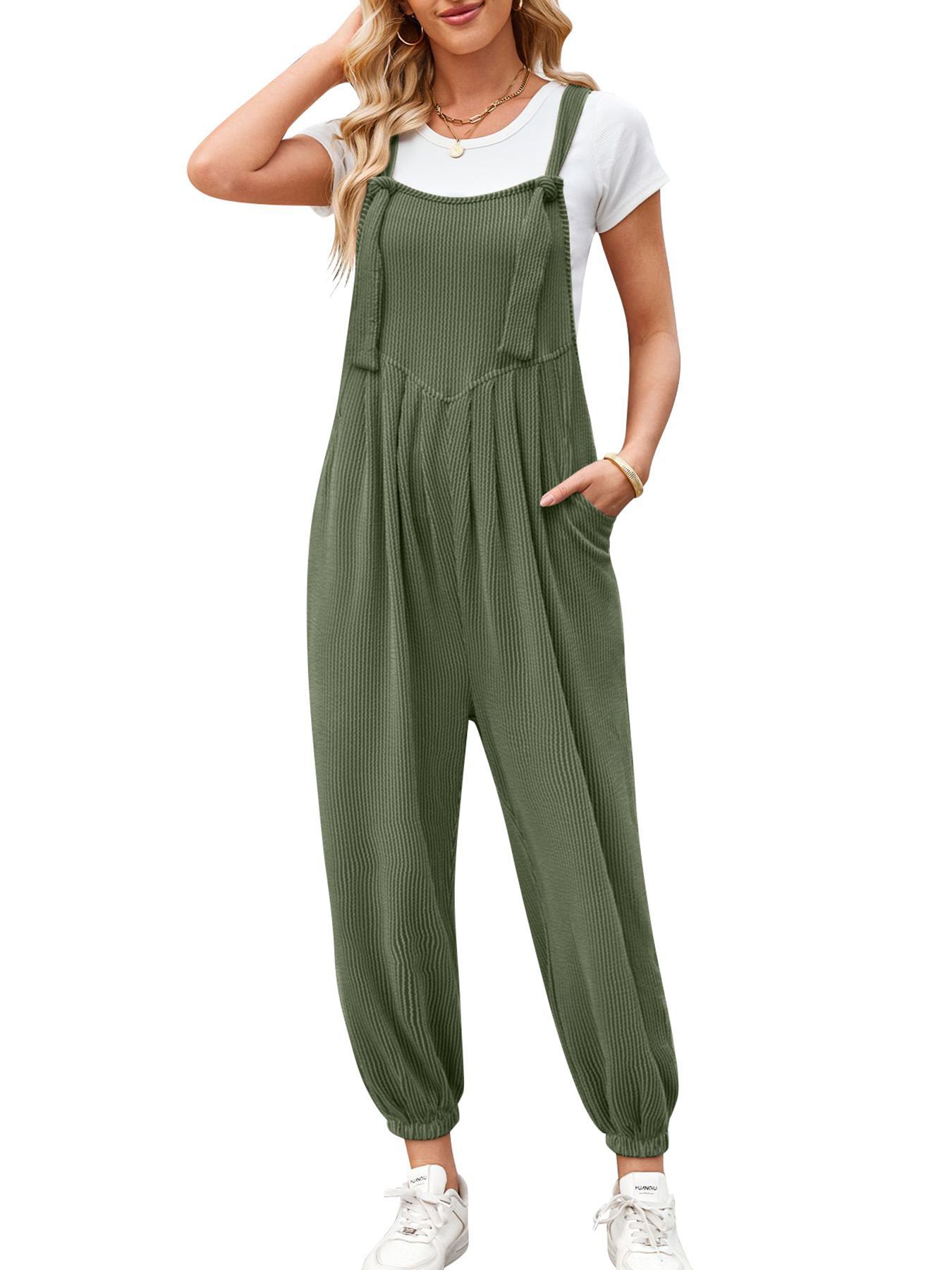 Women's Casual Pocket Long Jumpsuit