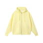 Loose Drop-shoulder Combed Cotton Hooded Zipper Sweatshirt