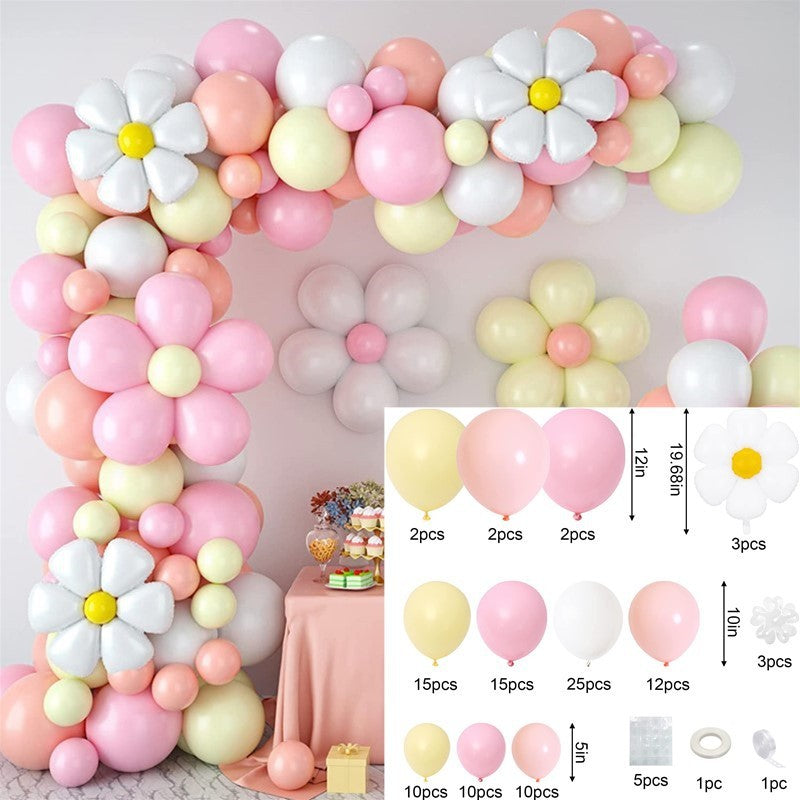 Background Children's Birthday Party Scene Layout Balloon Set