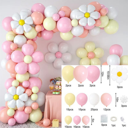 Background Children's Birthday Party Scene Layout Balloon Set