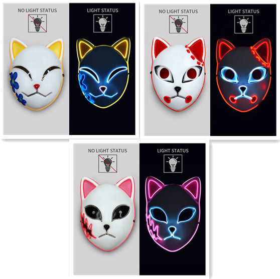 Luminous Line LED Cat Face Mask