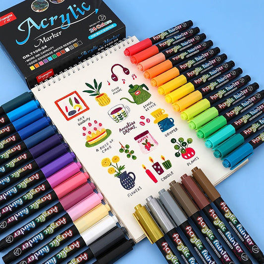 Marker Pen Set Multicolor Pix Color Copii Student Pictura