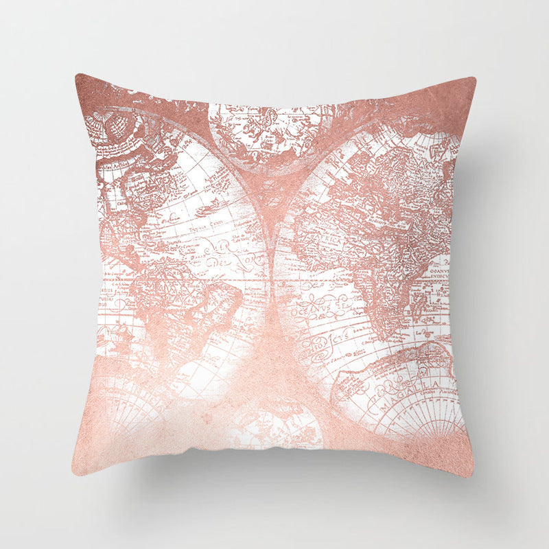 Pink sofa cushion cushion pillowcase