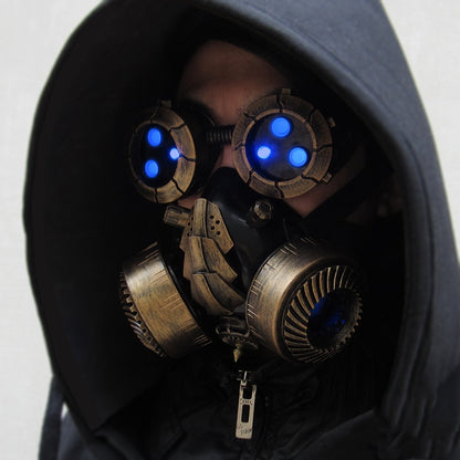 BadBoyStudio steampunk glasses cyber glow mask gas mask