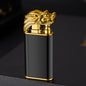 Creative Blue Flame Lighter Dolphin Dragon Tiger Double Fire Metal Winproof Lighter Inflatable Lighter