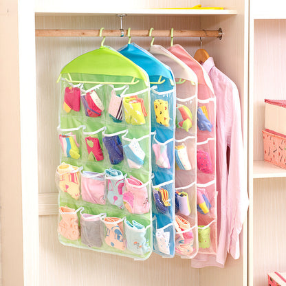 6 Compartments Clothes And Socks Storage Hanging Bag