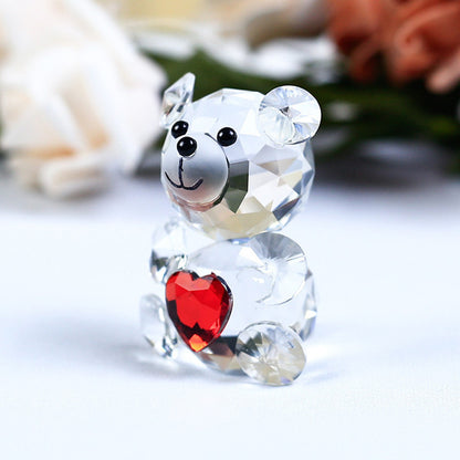 Cute Bear Crystal Figurine