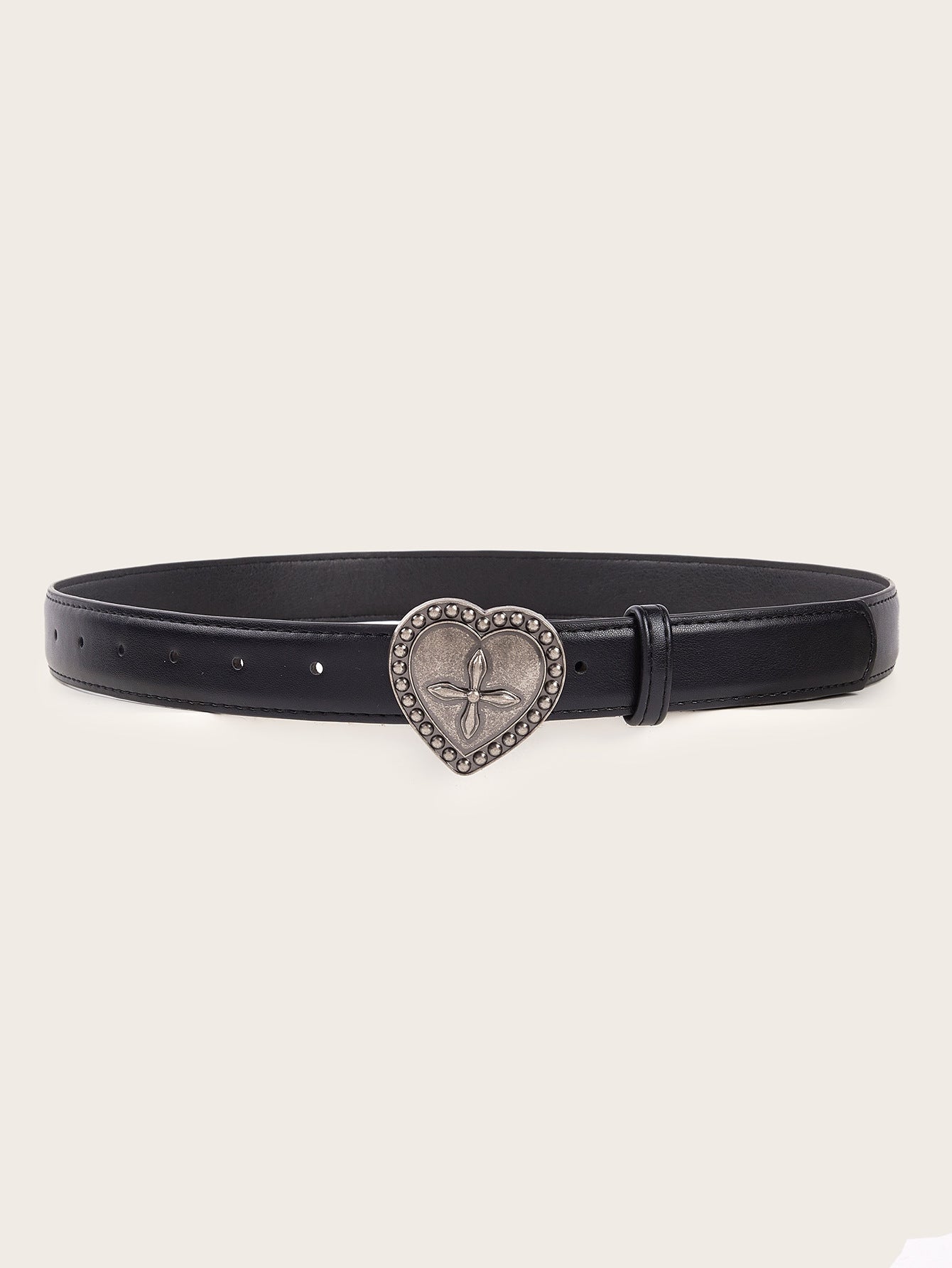 Metal Heart Snap Vintage Women's Belt