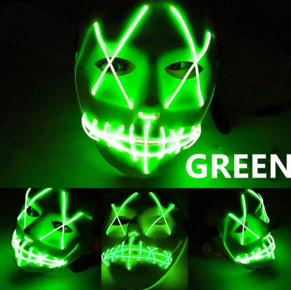 Halloween Led Glowing Full Face Mask