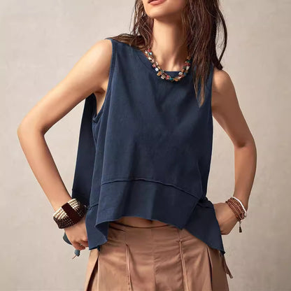 Summer Irregular Loose-fitting Sleeveless Shirt