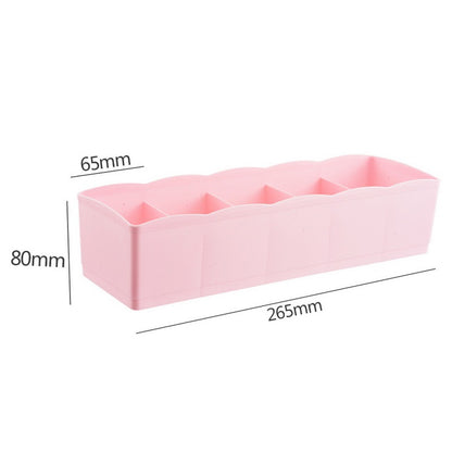 5 Grid underwear panties socks storage box plastic household finishing box