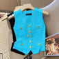 Classic Style V-neck Ice Silk Knitted Vest