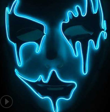 Halloween Skeleton Mask LED Glow Scary EL-Wire Mask