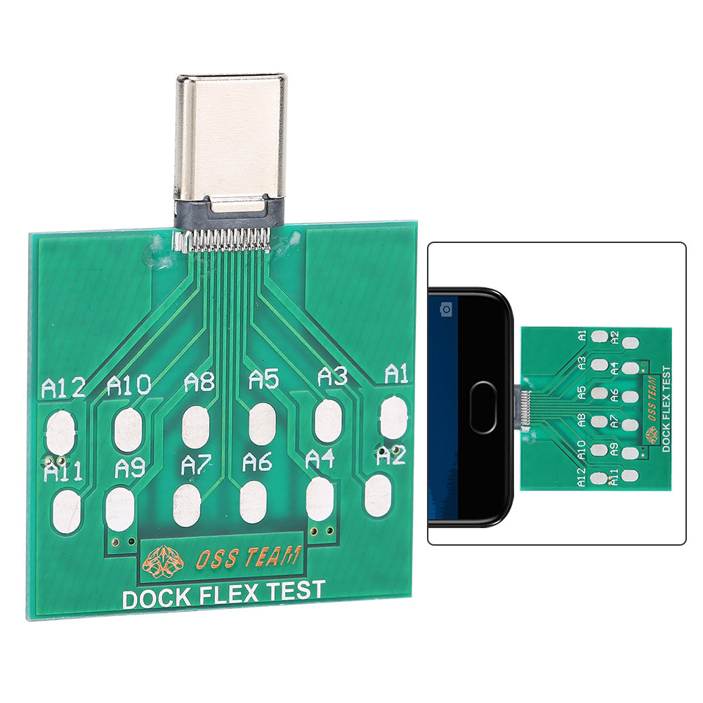 2pcs Dock Test Board USB 5 Pin Battery Power Charging Port Easy Test Repair for Android Type C Phone(1 )