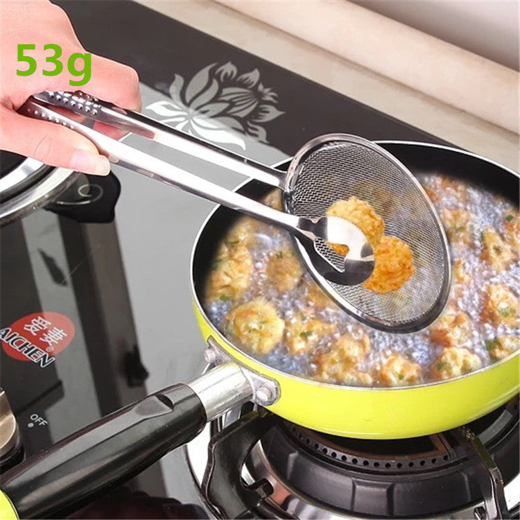 Multi-functional Oil Food Folder Kitchen Accessories Stainless Steel Fried Food  Oil Scoop