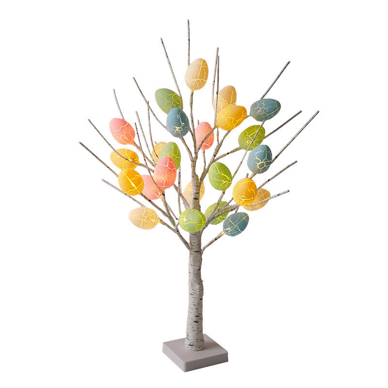 Easter Decoration 60cm Birch Tree Home Easter Egg LED Light Gift Spring Party Tabletop Ornaments Light Easter Party Kids Gifts