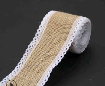 Lace 5CM wide linen roll DIY handmade Christmas decoration linen wedding crafts