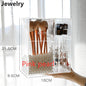 Clear Plastic Makeup Brush Storage Box with Cover Jewelry Earring Organizer Acrylic Makeup Organizer