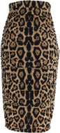 Sexy Leopard Print Style High Waist Sheath Skirt