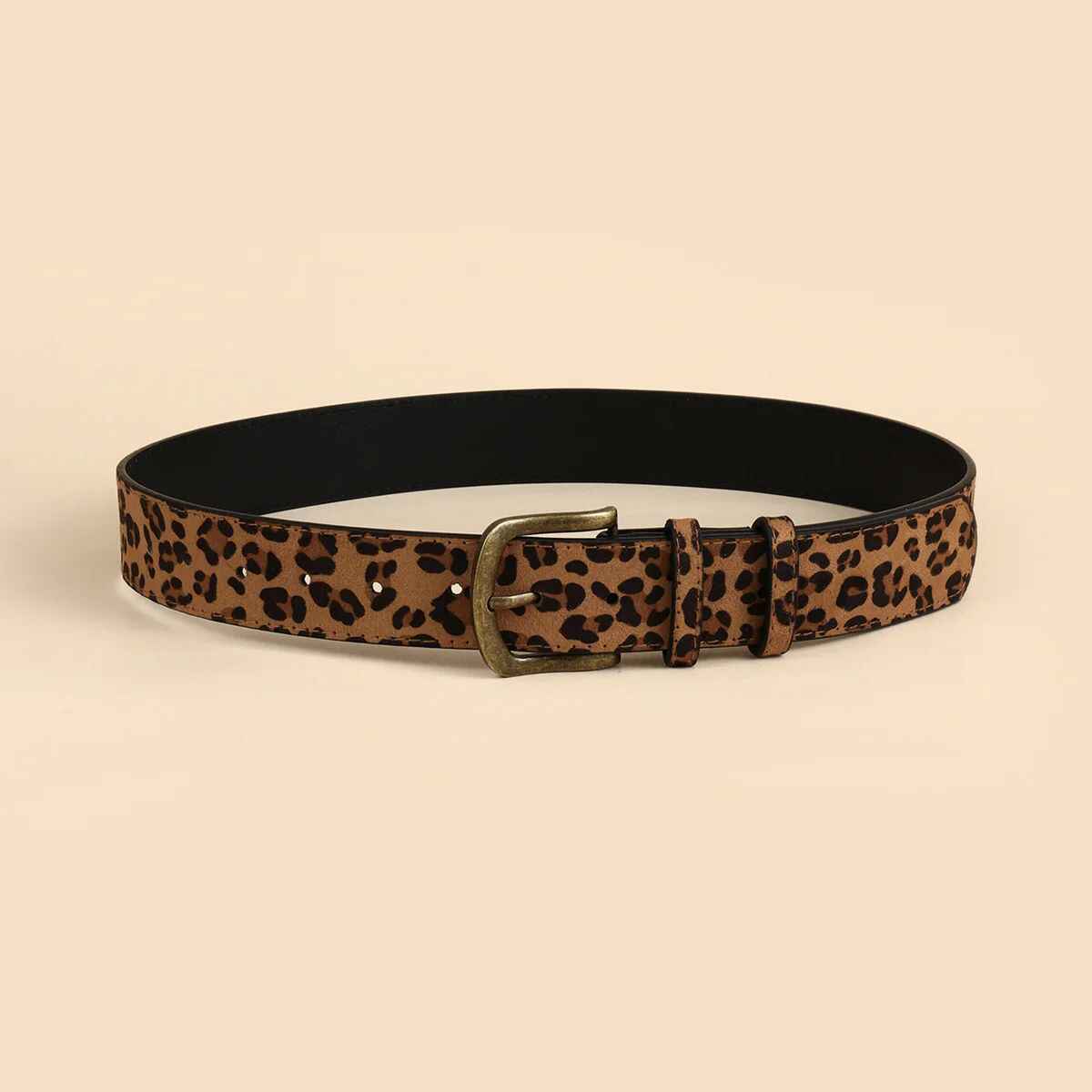 Boxi Style PU Leopard Print Belt For Women Dress Slim Fit Women