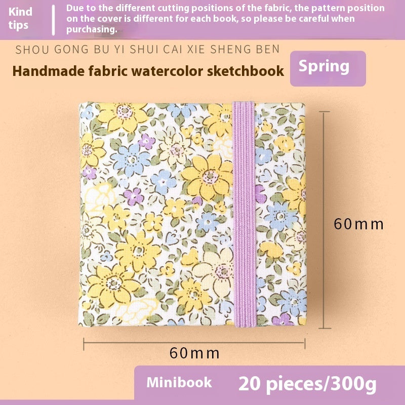 Sketch Carrying Travel Portable Good-looking Journal Book Feile Bird Fabric Mini Watercolor