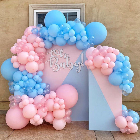 Gender Secret Boy Girl Balloon Arch Bridge Set Balloon Chain Blue Birthday Party Decorations