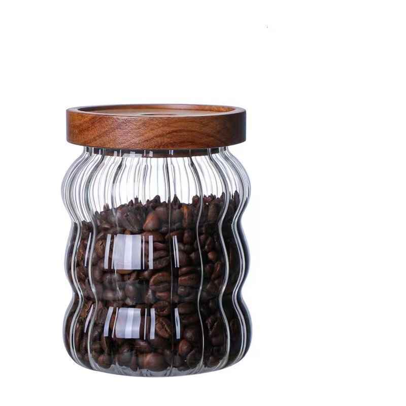 Glass Tea Food Grade Candy Coffee Bean Storage Jar