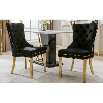 Velvet Metal Leg Dining Chair