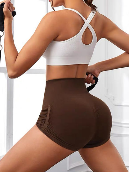 Workout-Shorts für Frauen Scrunch Butt Lifting hohe Taille Yoga Gym nahtlose Booty Biker Shorts