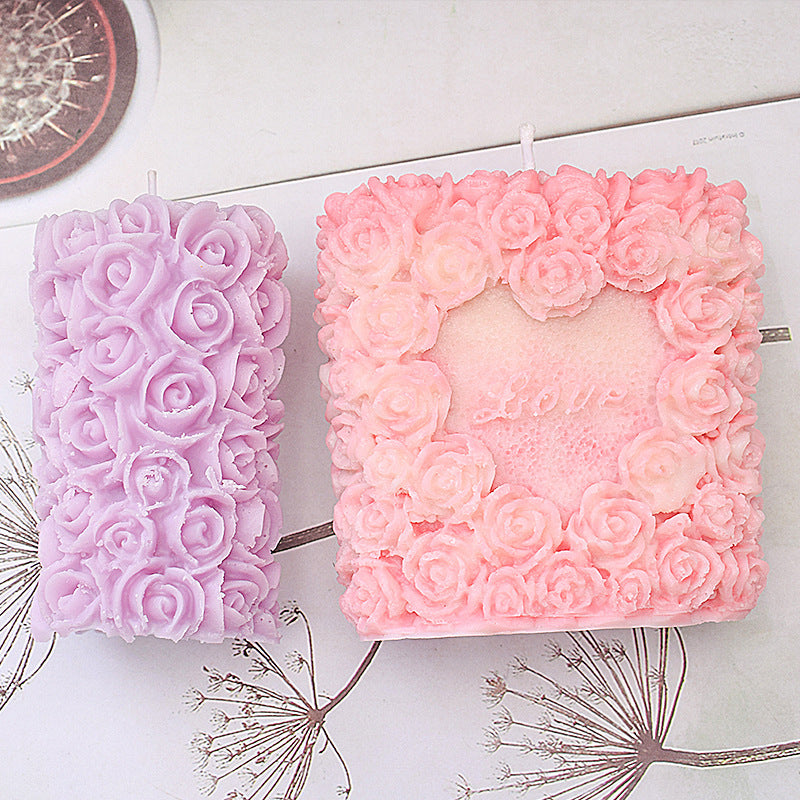 Rose Love Love Aromatherapy Candle Silicone Mold