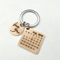 Diy Calendar Lettering Keychain Couple Valentines Day Birthday