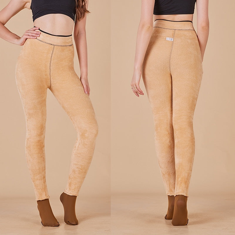 True See-through Fleece-lined Thick Leggings