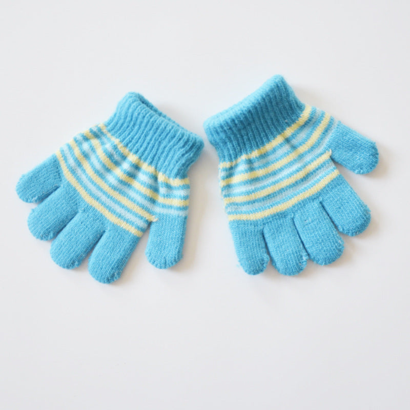 Autumn Winter Thermal Velvet Knitted Gloves