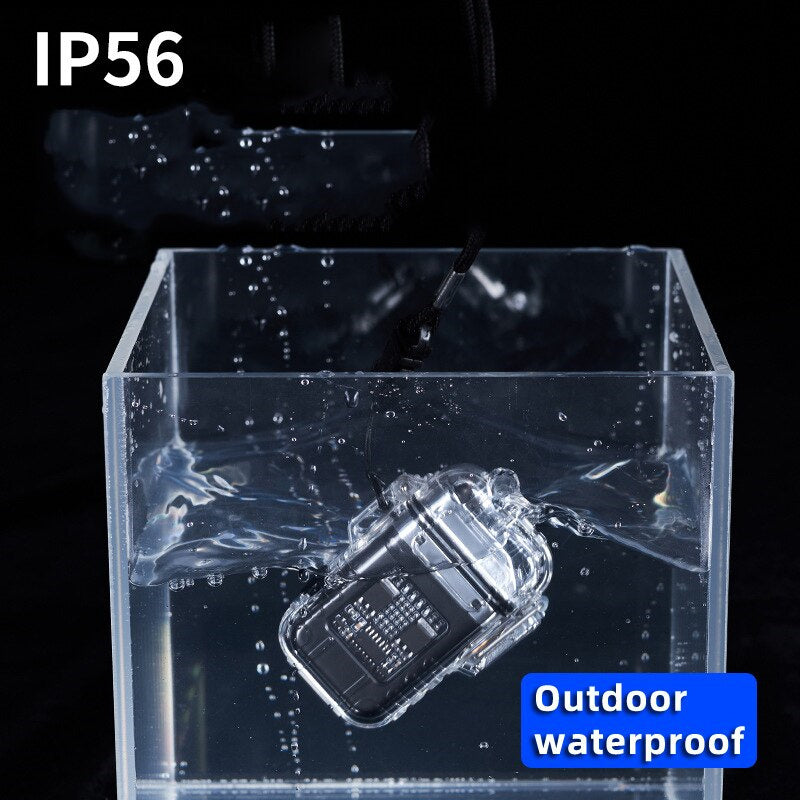 Transparent Shell Double Arc Lighter  Waterproof And Windproof Outdoor Lighter Lighting Multi-purpose Electronic Cigarette Lighter