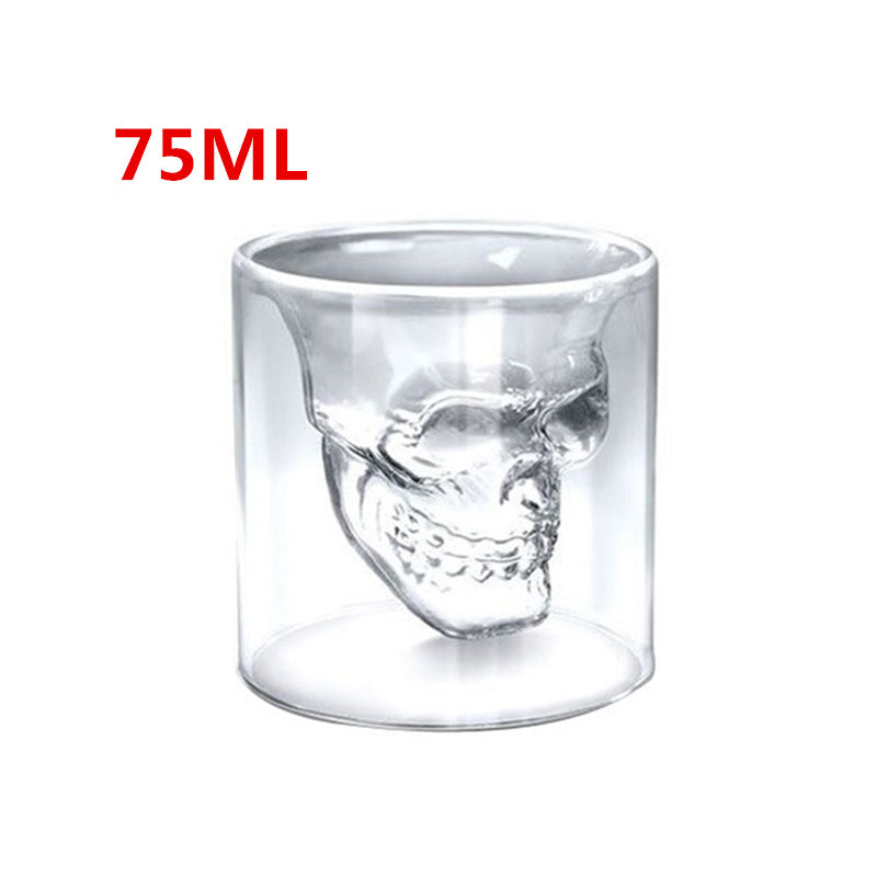 Skull Skull Double Transparent Glass