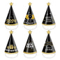 6pcs Happy New Year 2024 Theme Paper Hat Party Decoration Photo Props