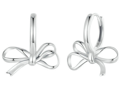 Simple All-match Bow Ear Clip S925 Sterling Silver