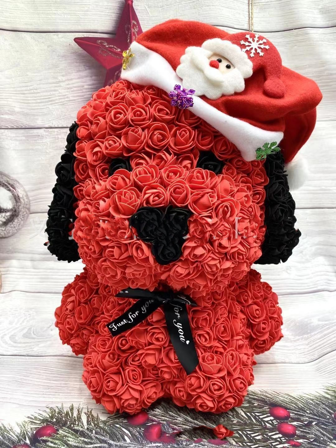 Valentine's Day Rose Pug Soap Flower Creative Gift Rose Bear Dog