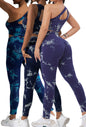 3 Pack Women Seamless Yoga Pants Tie Dye Leggings For Women High Waist Bootcut Leggings Scrunch Butt Workout Leggings