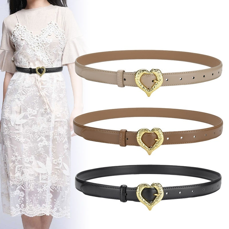 Personalized Love Leather Belt Female Fashion Belt Decoration