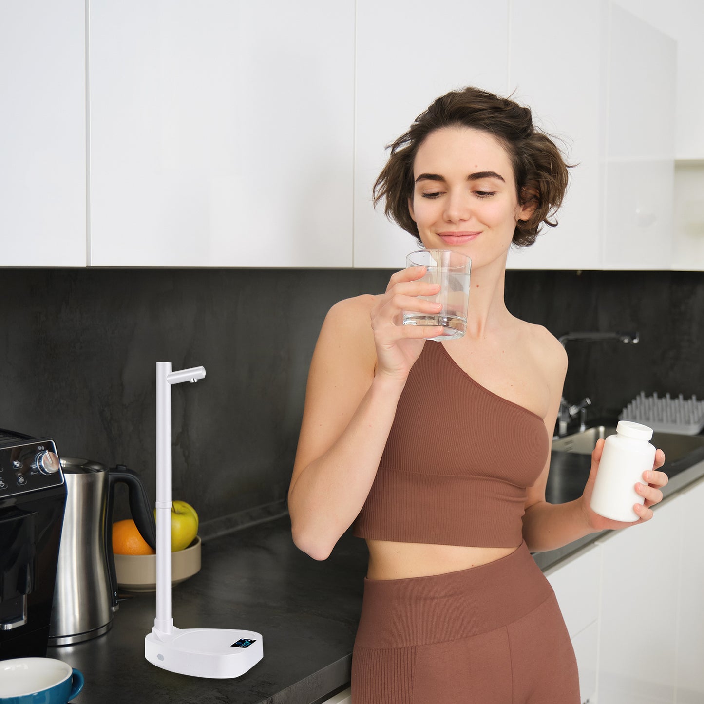 Hinzugefügt Erweiterung Tupe Wasserspender Automatische Wasserflasche Desktop wiederaufladbarer Wasserspender mit Ständer