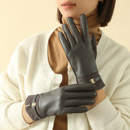 Warm-keeping And Cold-proof Plus Suede Velvet Gloves