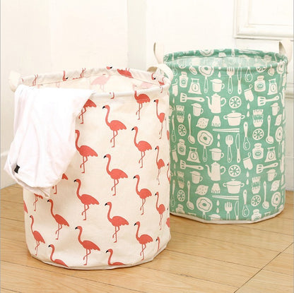 Foldable laundry basket, cotton and linen laundry basket, bathroom, laundry, dirty clothes, dirty clothes, toy storage basket