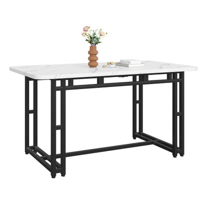 Metal Frame Rectangular Dining Table Modern Kitchen Table