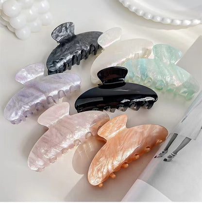 Acrylic Women's All-match Fashion Jelly Color Updo Shark Clip