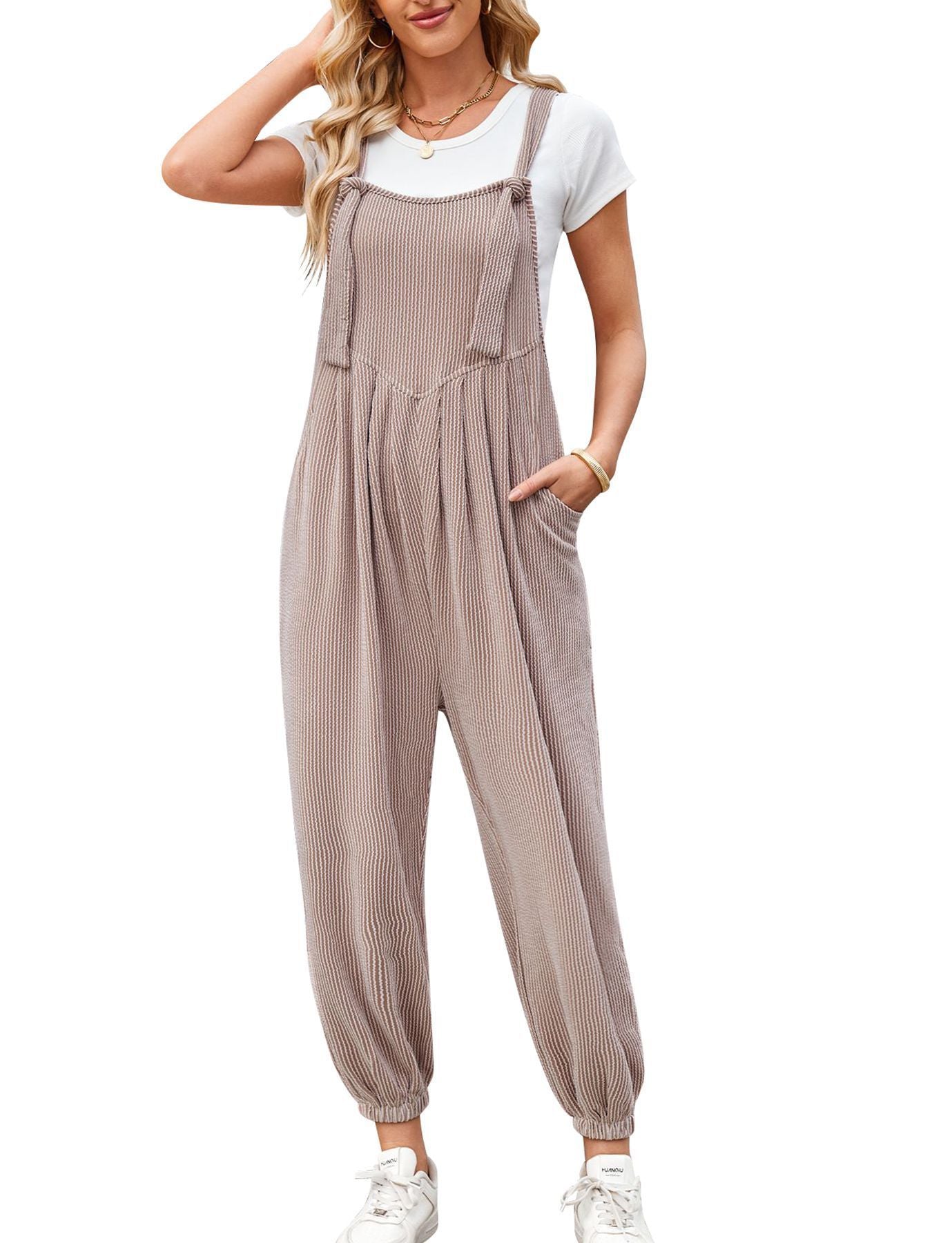 Women's Casual Pocket Long Jumpsuit