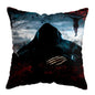 Linen Skull Halloween Pillow Cover