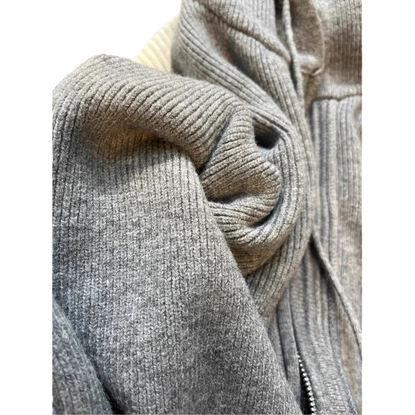 Autumn And Winter Loose Thickened Gray Hooded Sweater Coat Women