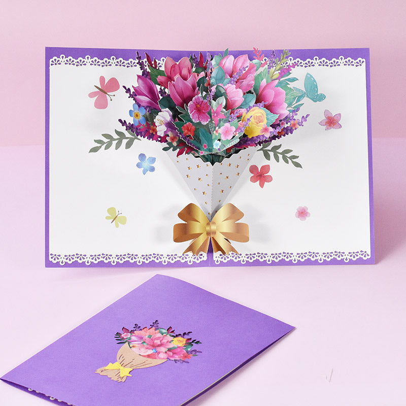 Three-dimensional Greeting Card Hand-carved Paper Blessing Card